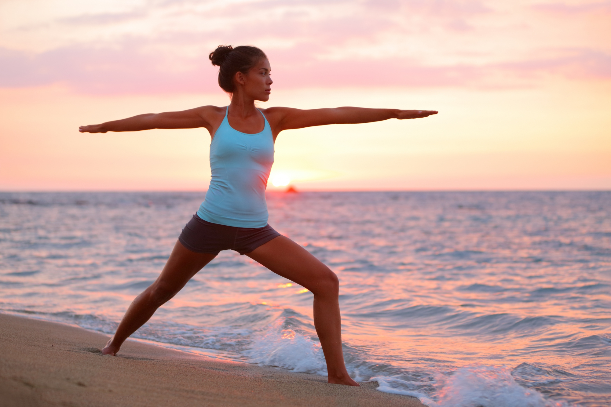 image of woman doing yoga