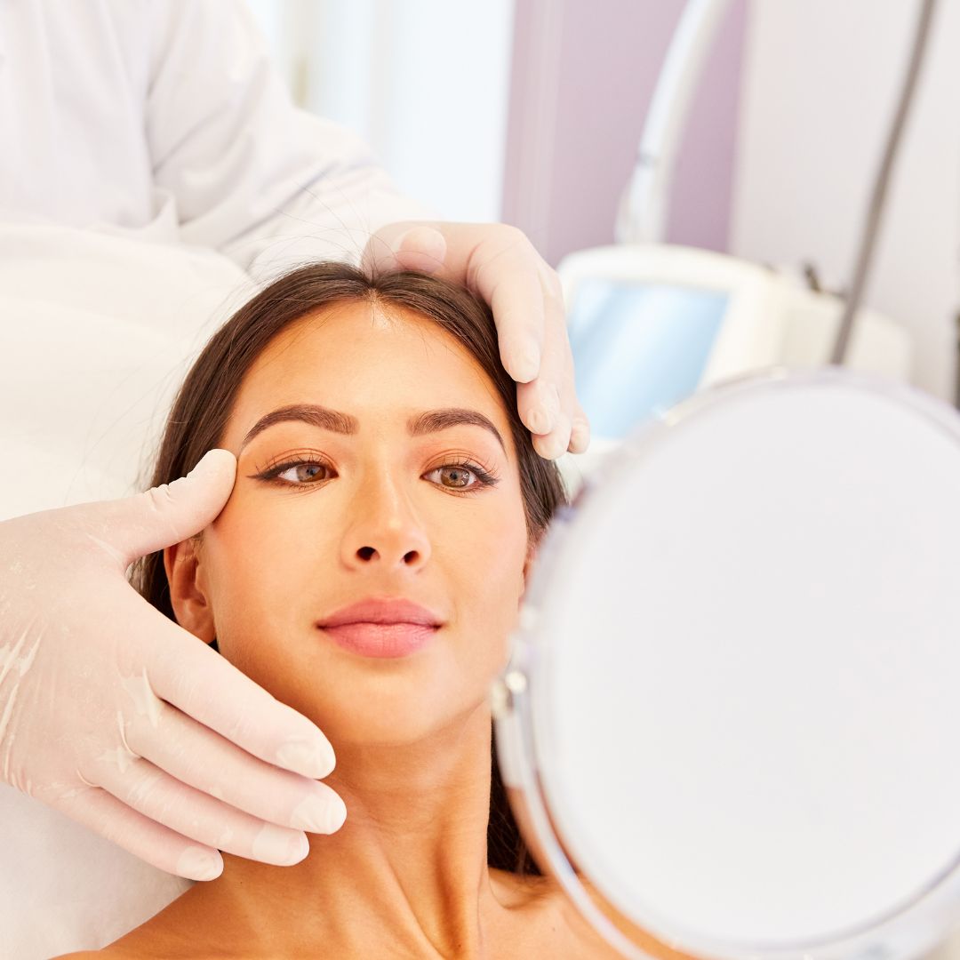 Woman consulting with skincare professional