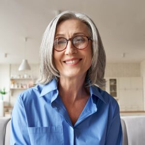 Woman smiling