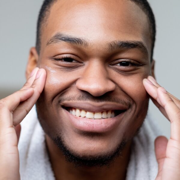 Smooth skin after HydraFacial treatment.