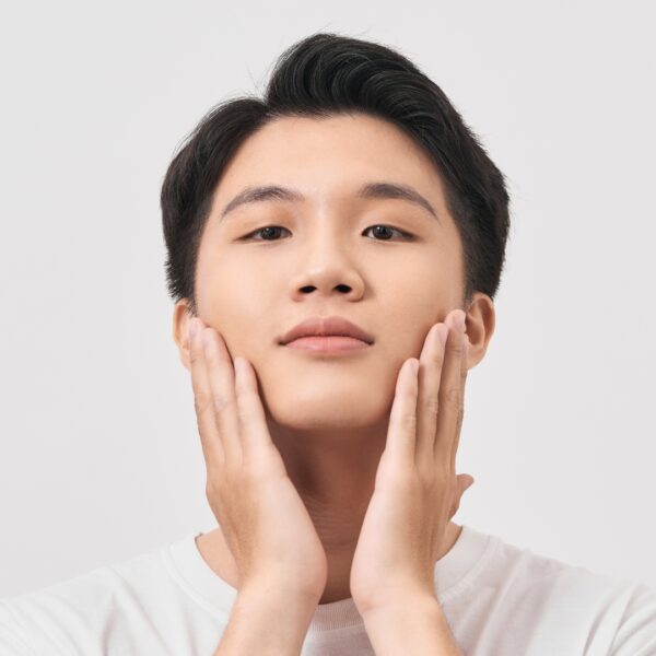 Radiant skin after dermaplaning.