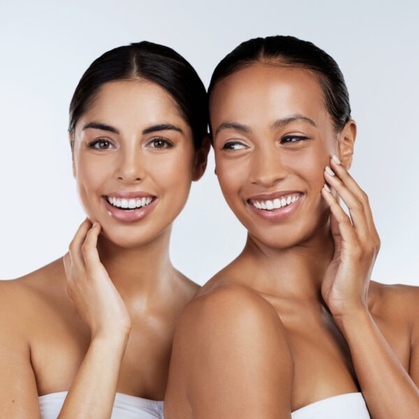 Rejuvenated skin after PRP treatment.