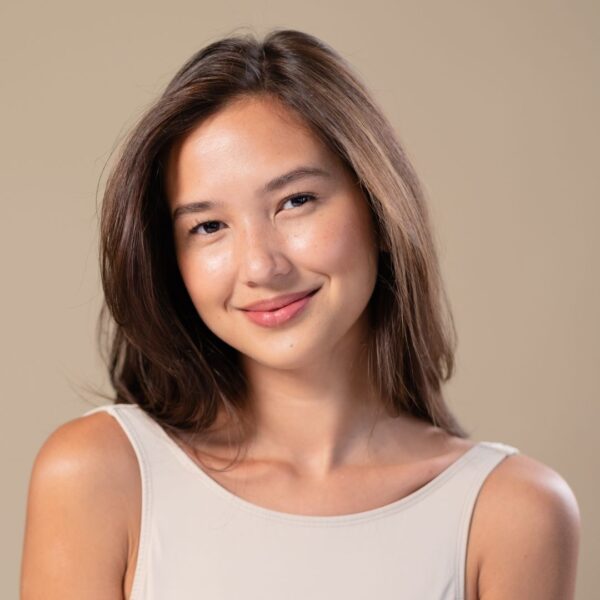 professional woman with glowing skin