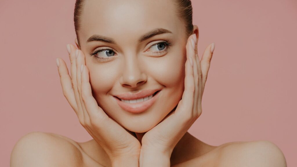 woman with radiant, glowing skin