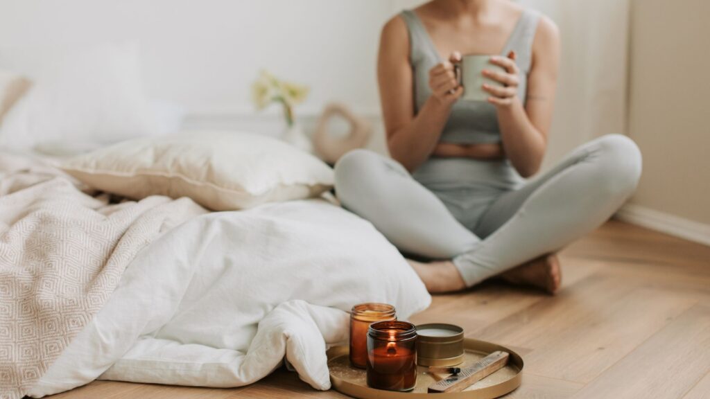 Relaxed woman.