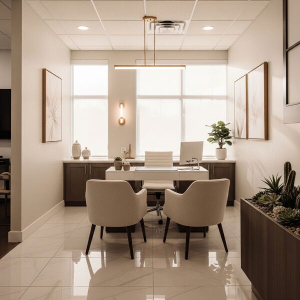 Calm office with chairs